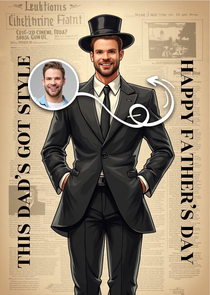 Breaking news - father's day card