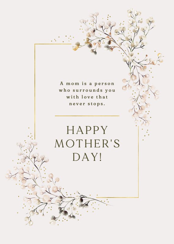 Breathless - mother's day card