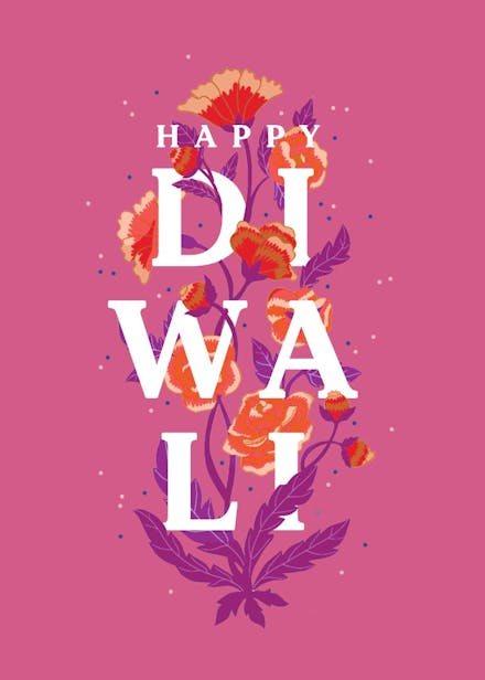 Bright and modern - diwali card