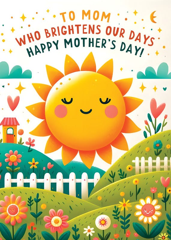 Bright my day - tarjeta del día de la madre
