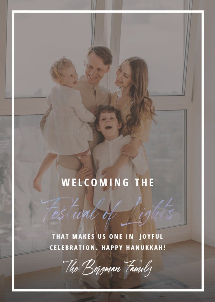 Bright time - hanukkah card