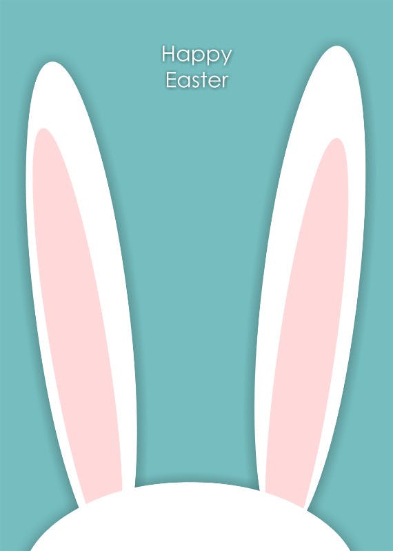Bunny ears -  tarjeta de pascua