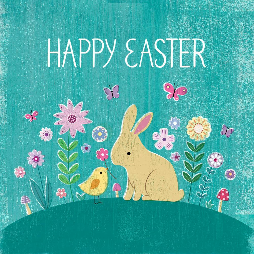 Bunny hill - easter card