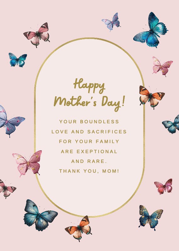 Butterfly bash - mother's day card