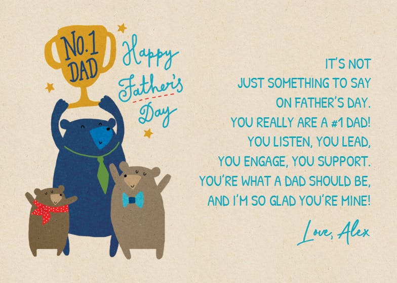 Champ - father's day card