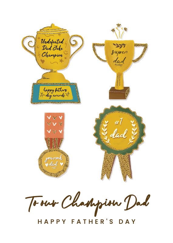Champion dad - father's day card