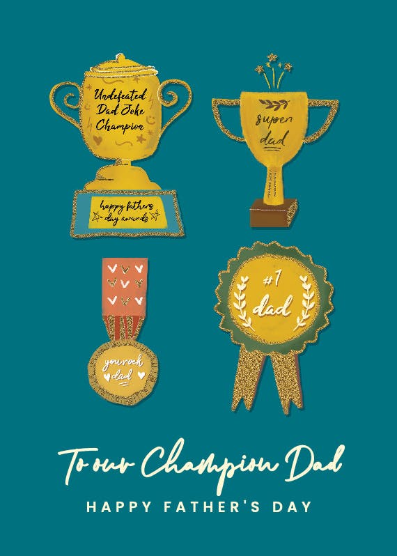Champion dad - father's day card