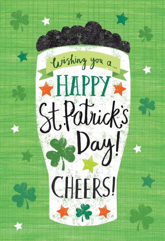 Cheers - st. patrick's day card