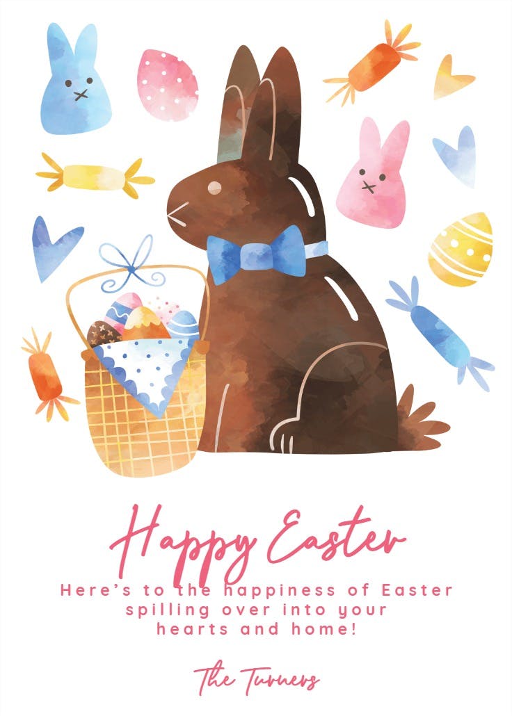 Chocolate easter - easter card