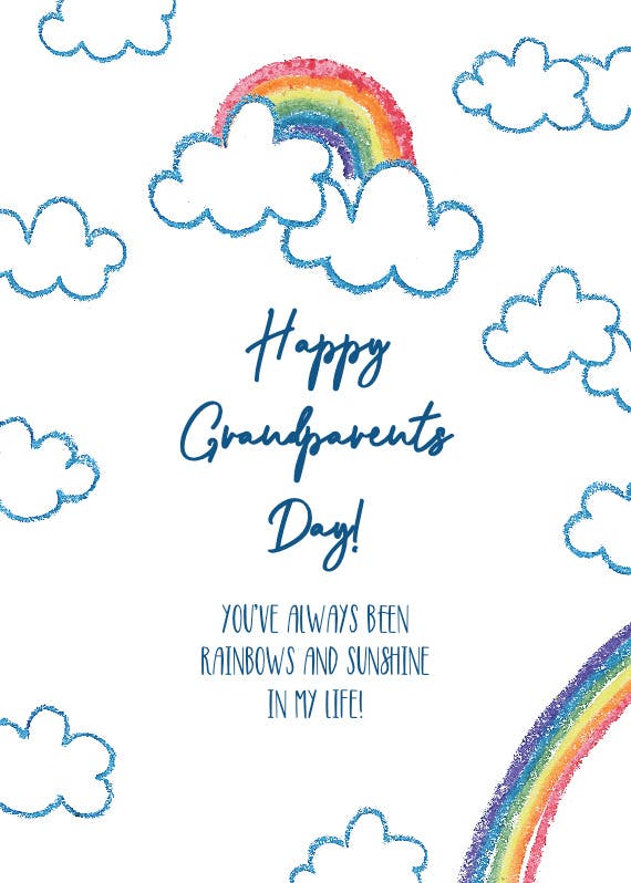Clouds & color - grandparents day card