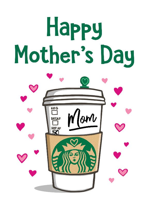 Coffee mom - tarjeta del día de la madre