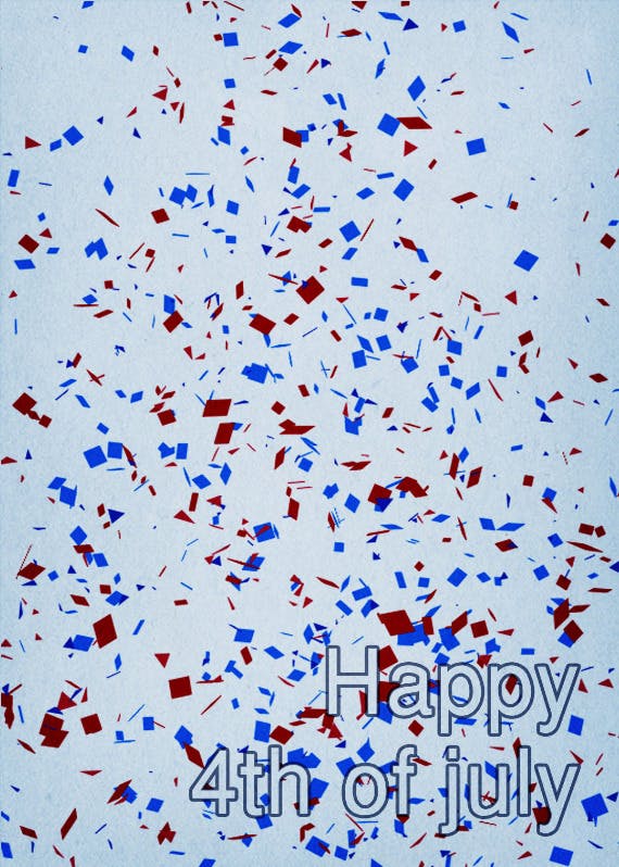 Confetti - 4th of july greeting card