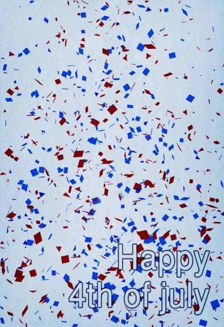 Confetti - 4th Of July Greeting Card