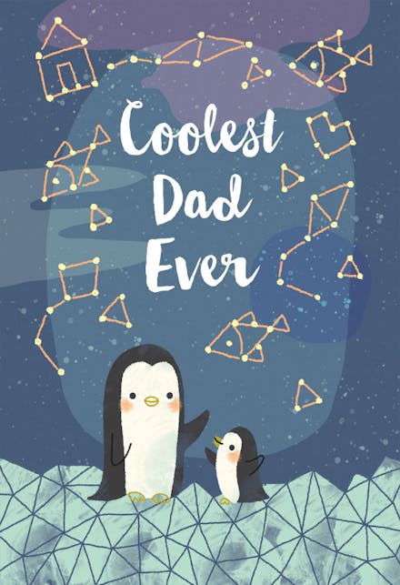 Cool Penguins - Tarjeta Del Día Del Padre
