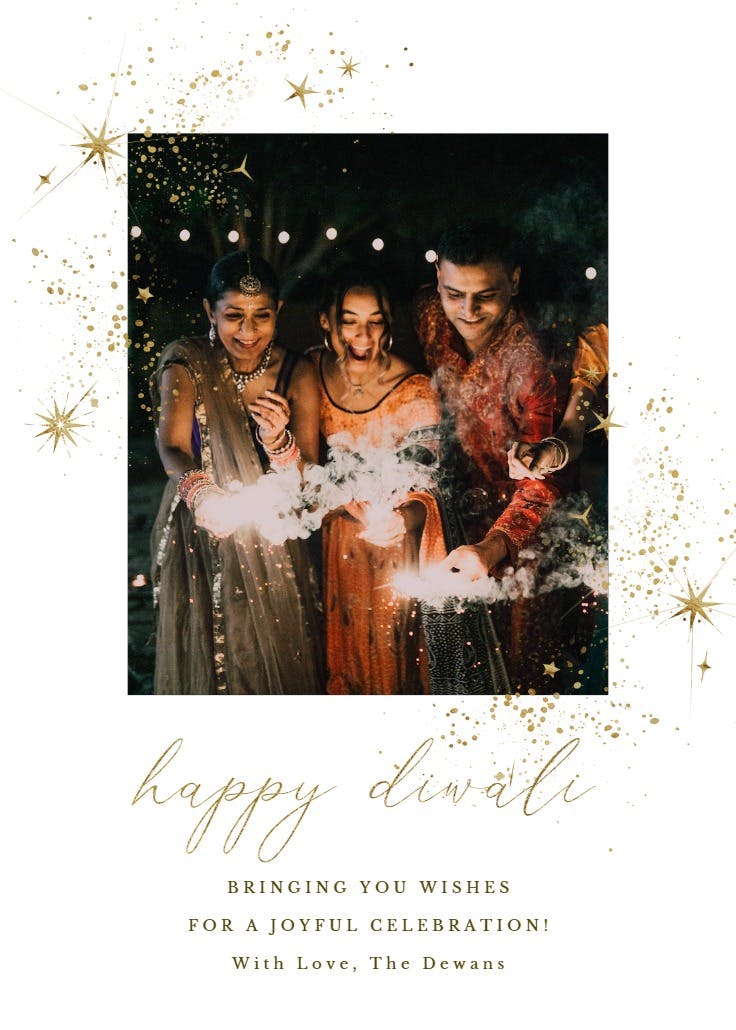 Cosmic night - diwali card