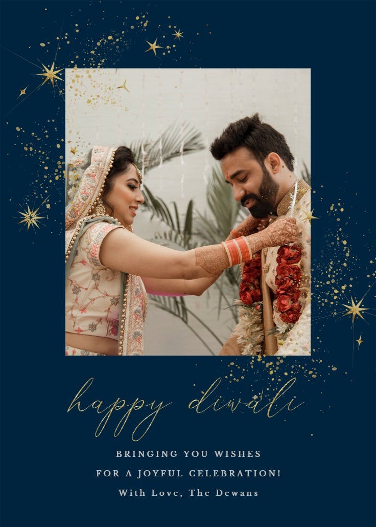 Cosmic night - tarjeta de diwali