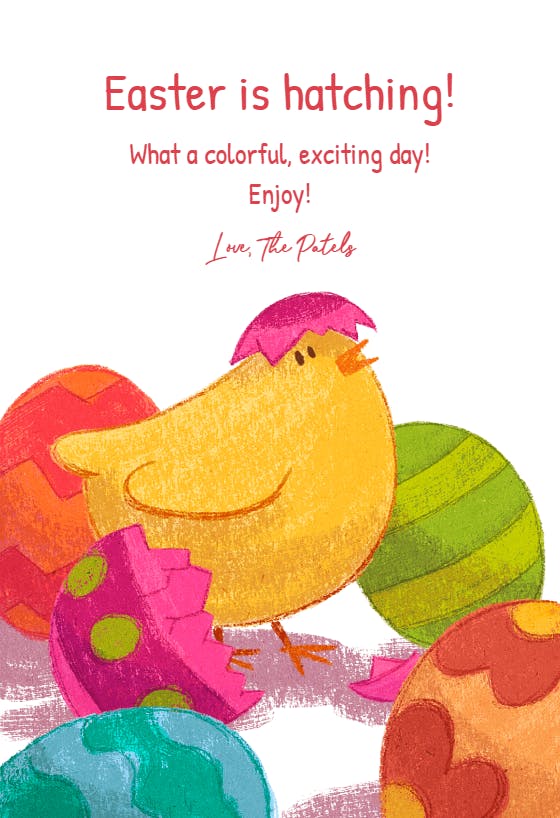 Cute chick - easter card