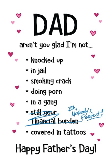 Dad Aren't You Glad Father's Day - Father's Day Card