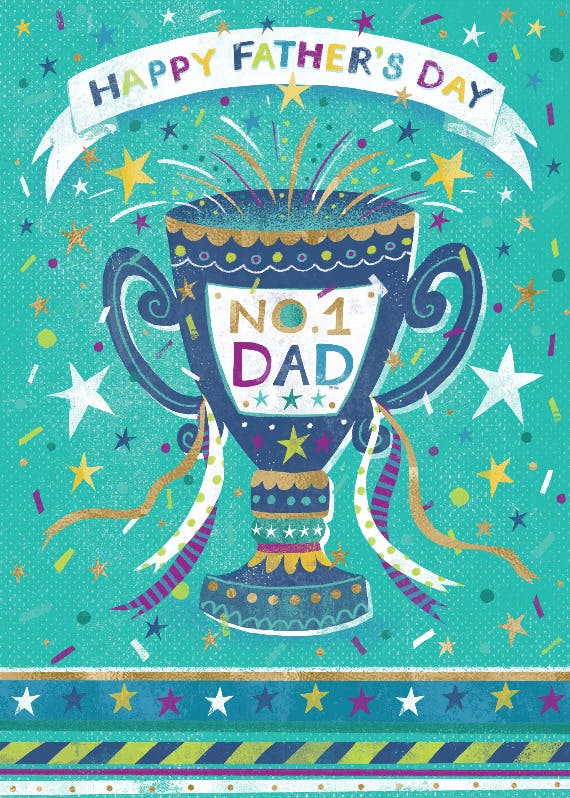 Dad trophy -  tarjeta del día del padre