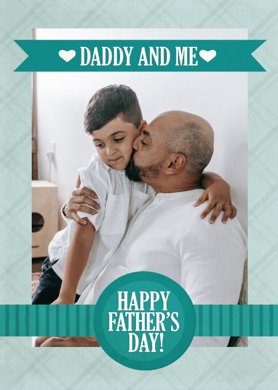 Daddy and me - holidays card