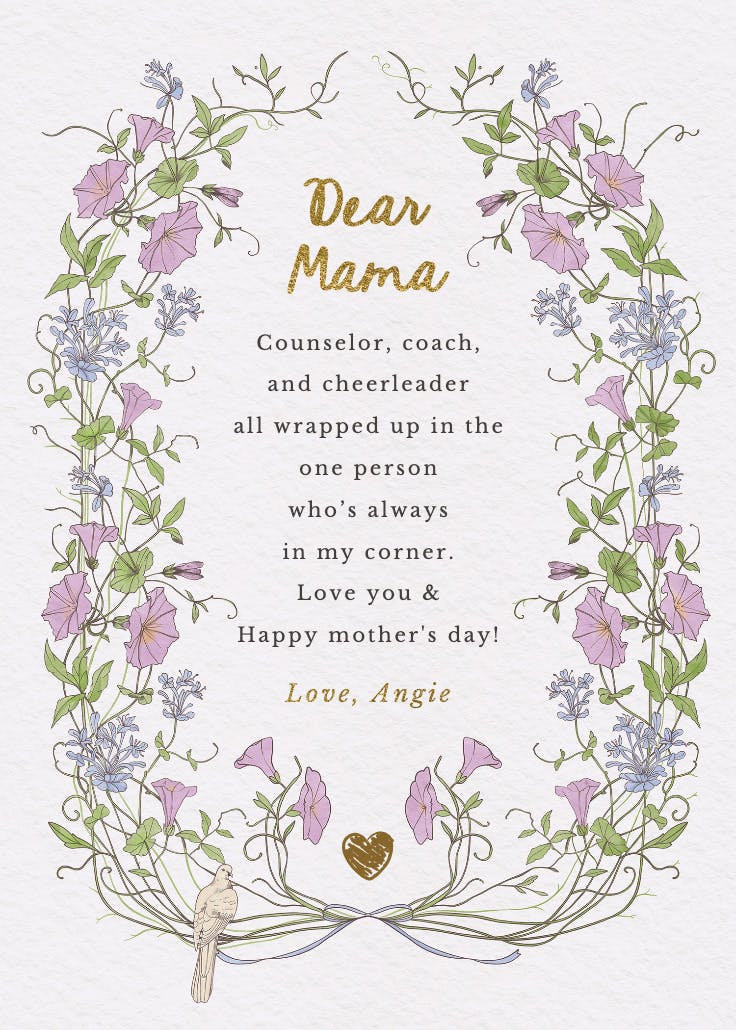 Dainty victorian - tarjeta del día de la madre