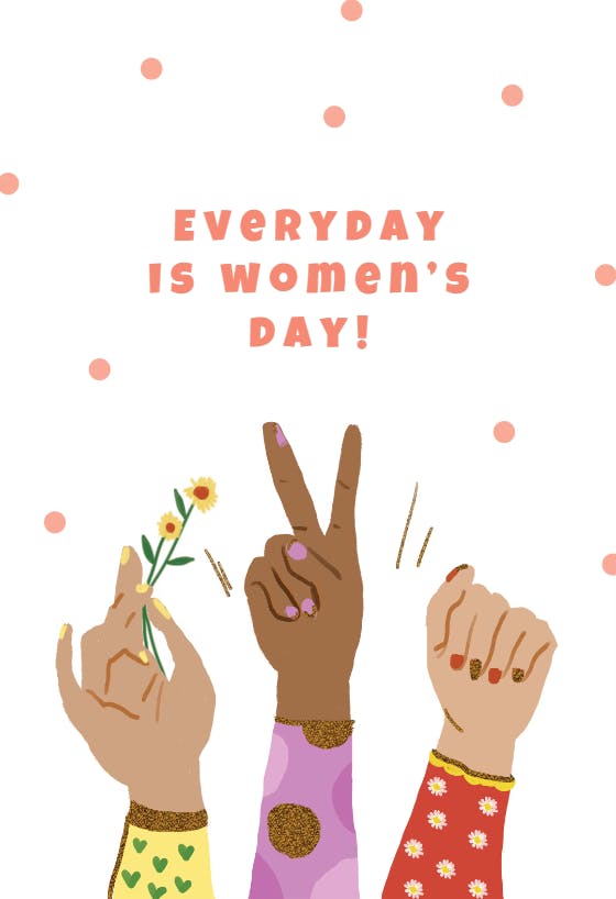 Women's day -  tarjeta del día de la mujer