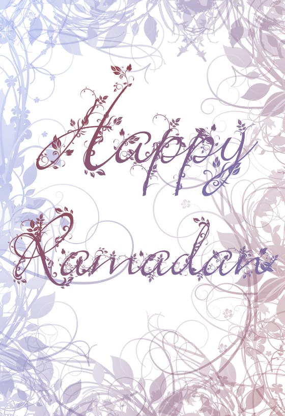 Decorated ramadan card - holidays card