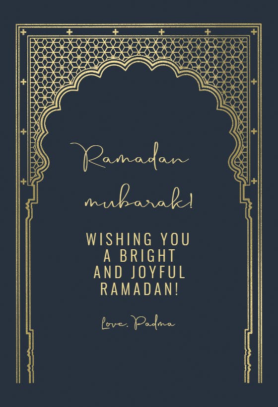 Decorative arch -  tarjeta de ramadán