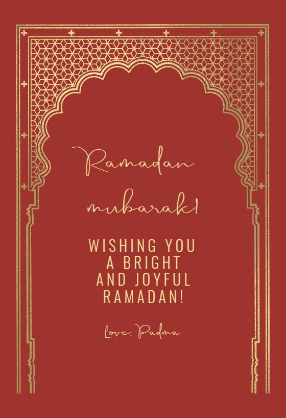 Decorative arch - ramadan card