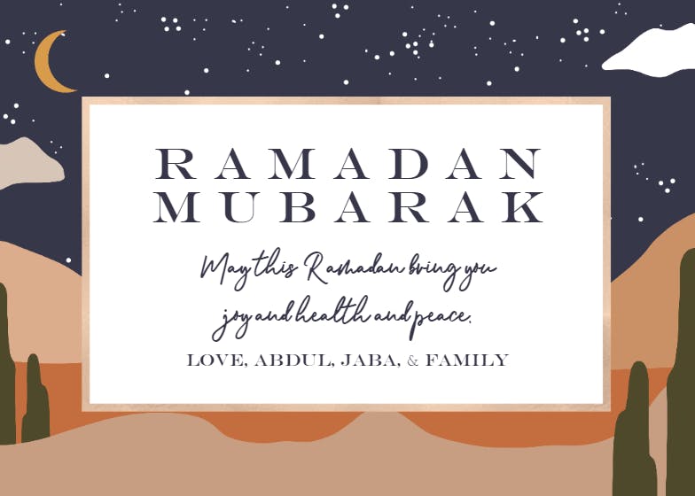 Desert scene - ramadan card