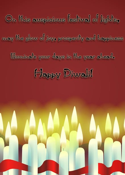 Diwali candles - diwali card