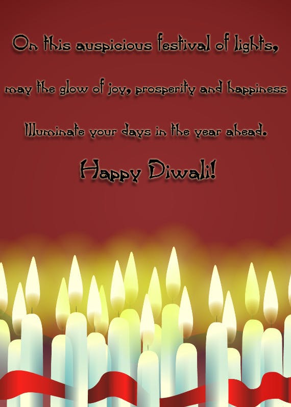 Diwali candles - diwali card
