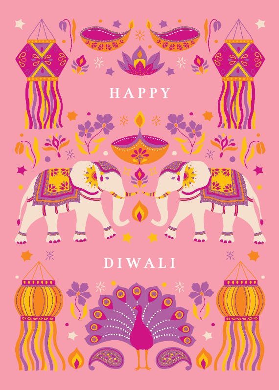 Diwali celebration -  tarjeta de diwali