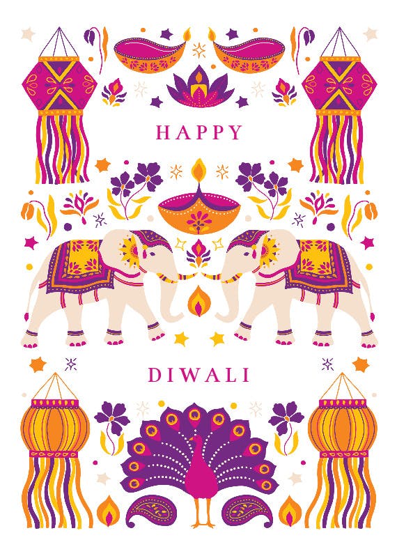 Diwali celebration -  tarjeta de diwali