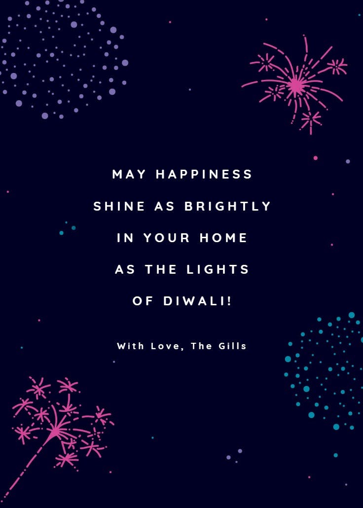 Diwali fireworks - diwali card