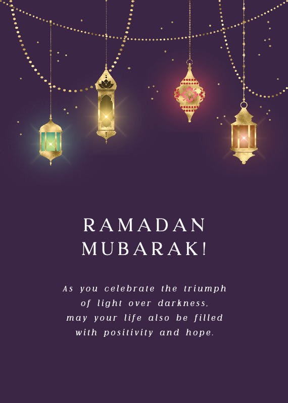Ramadan lanterns -  tarjeta de ramadán