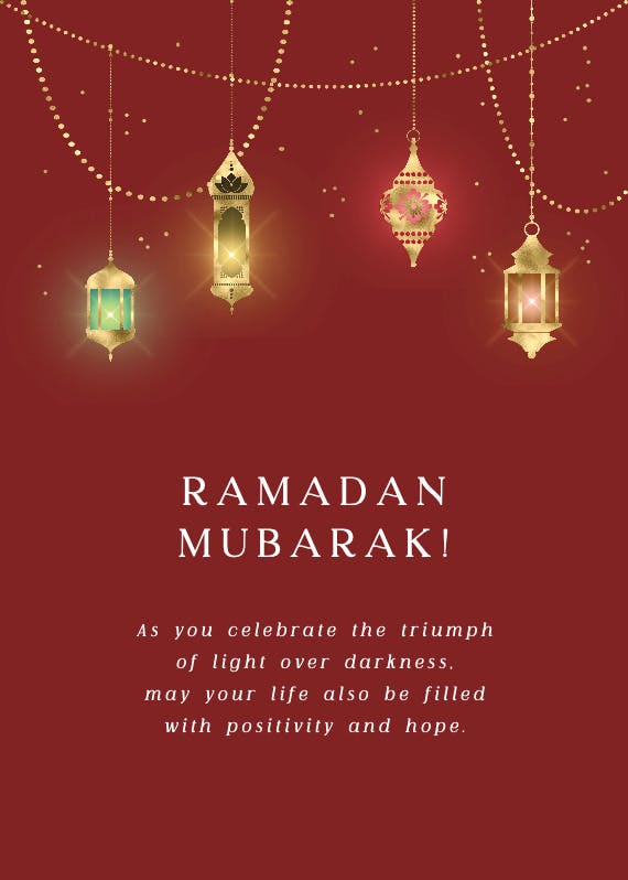 Ramadan lanterns - ramadan card