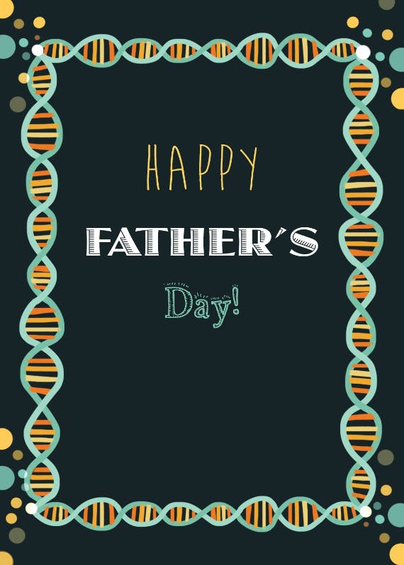 Dna - father's day card