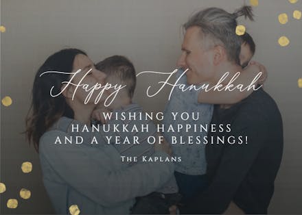 Dotted corner - Hanukkah Card