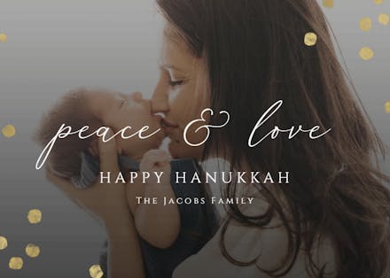 Dotted photo - Hanukkah Card