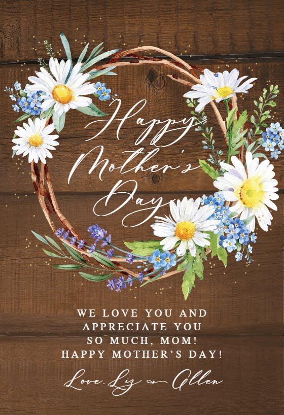 Double daisies - mother's day card