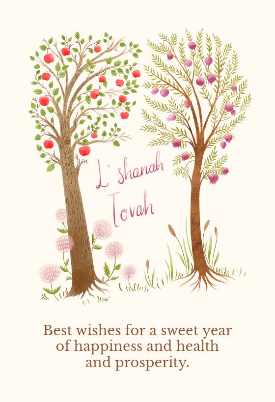 Doubly sweet - rosh hashanah card