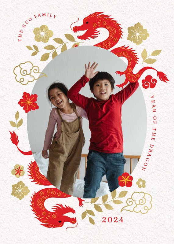 Dragon of prosperity -  tarjeta para el año nuevo chino