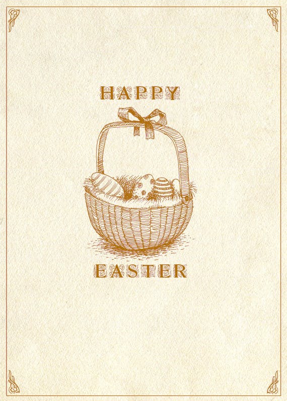 Easter basket -  tarjeta de pascua