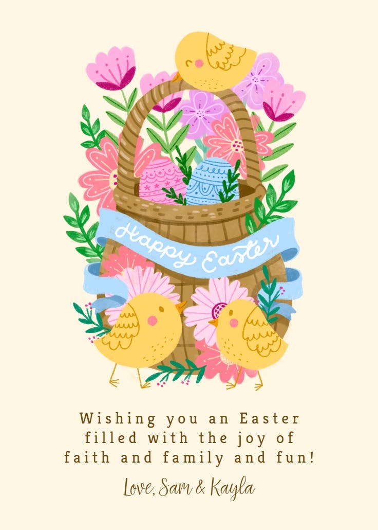 Easter basket - easter card