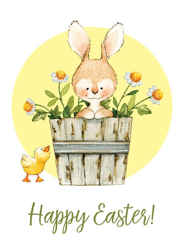 Easter bunny - holidays card