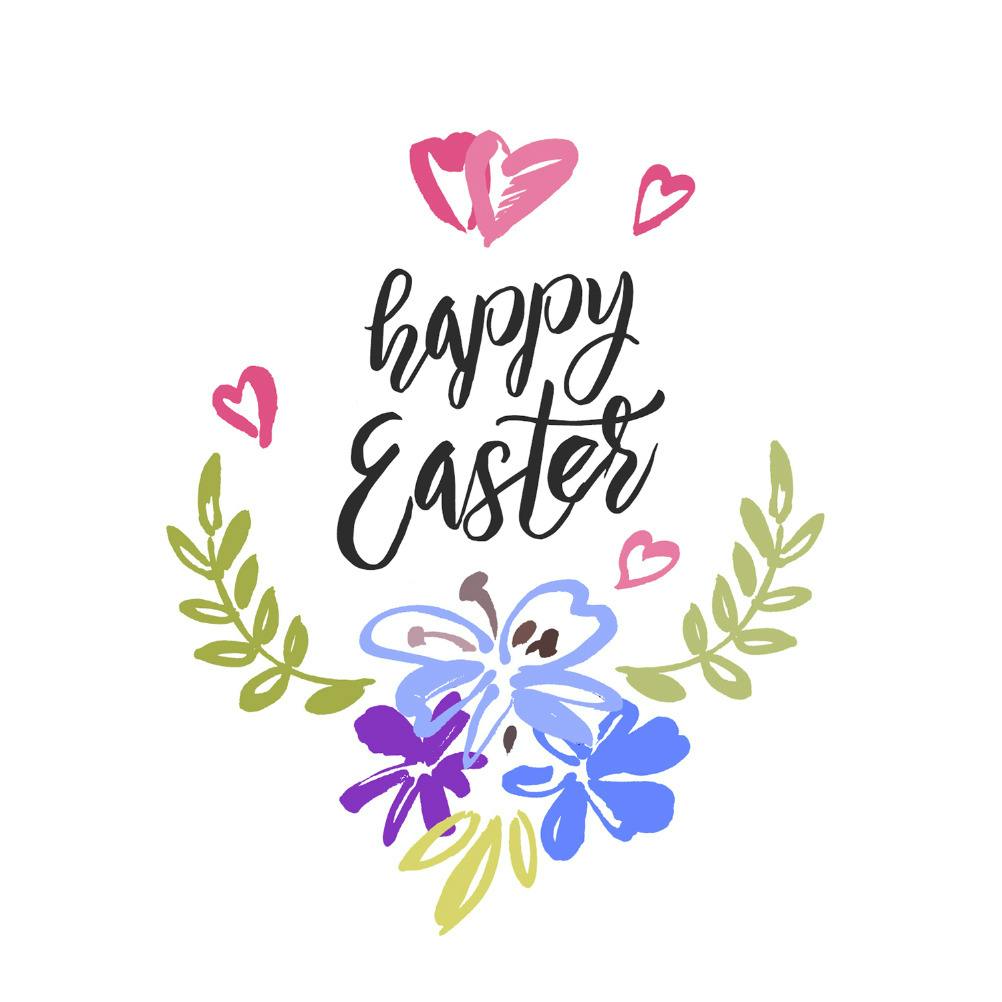 Easter flowers - holidays card