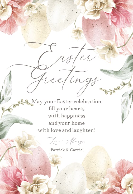Easter flowers - easter card