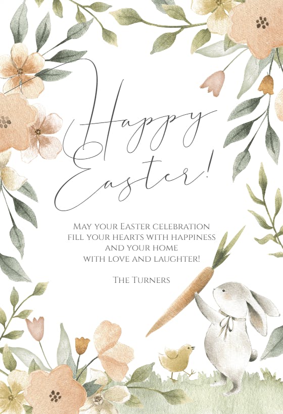 Easter flowers spring - easter card