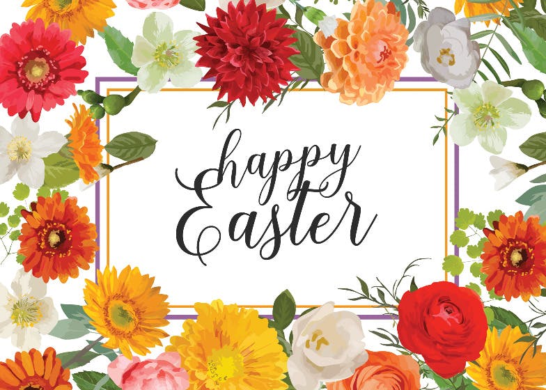 Easter garden - tarjeta de pascua